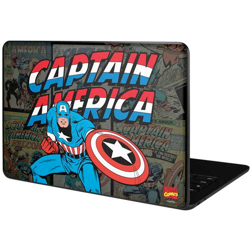 Marvel Classic Comics Captain America Vintage Google Pixelbook Go Skin
